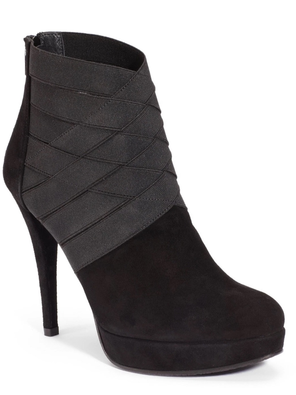Stewart Weitzman Papoose Ankle Boots Black Suede Stiletto Heels Rubber Sole
7.5